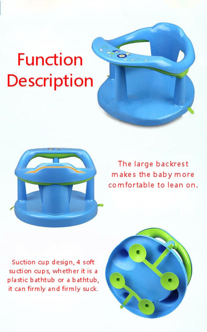 SafeSplash™ Baby Bath Seat – Non‑Slip 360°