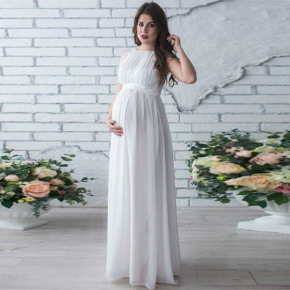 Maternity Chiffon Maxi Dress – Elegant Baby Shower & Photoshoot Gown