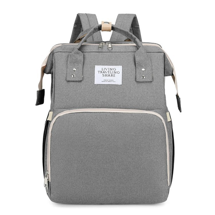 Portable Baby Diaper Backpack – Mommy Bag with Built‑In Travel Baby Bed