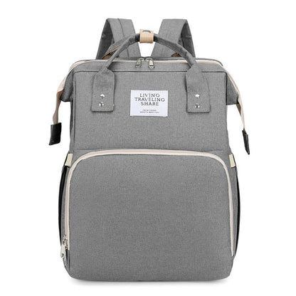 Portable Baby Diaper Backpack – Mommy Bag with Built‑In Travel Baby Bed
