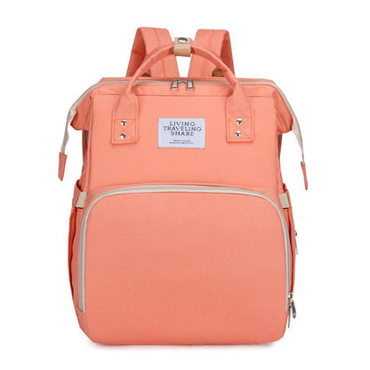Portable Baby Diaper Backpack – Mommy Bag with Built‑In Travel Baby Bed