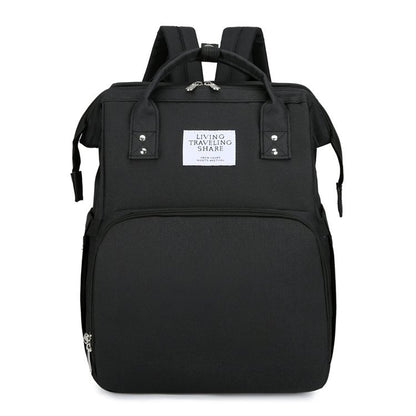 Portable Baby Diaper Backpack – Mommy Bag with Built‑In Travel Baby Bed