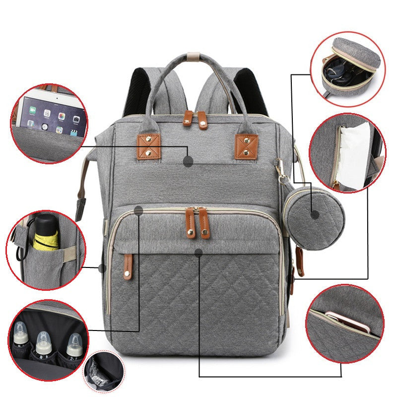 Mommy Diaper Backpack – Large Capacity Stroller Hanging Baby Bag