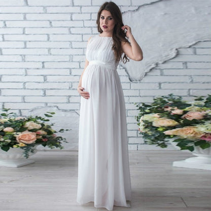 Maternity Chiffon Maxi Dress – Elegant Baby Shower & Photoshoot Gown