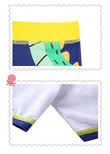 Children’s Cartoon Swim Trunks Set – Quick‑Dry Swim Shorts with Matching Cap