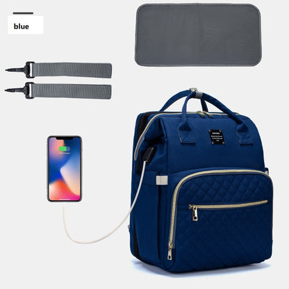 Portable Baby Diaper Backpack – Mommy Bag with Built‑In Travel Baby Bed