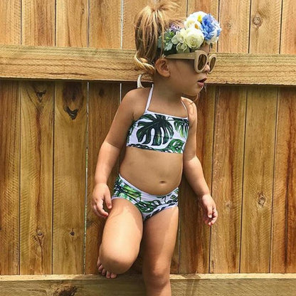 Baby Girls’ Two‑Piece Swimsuit – Summer Split Swimwear Set