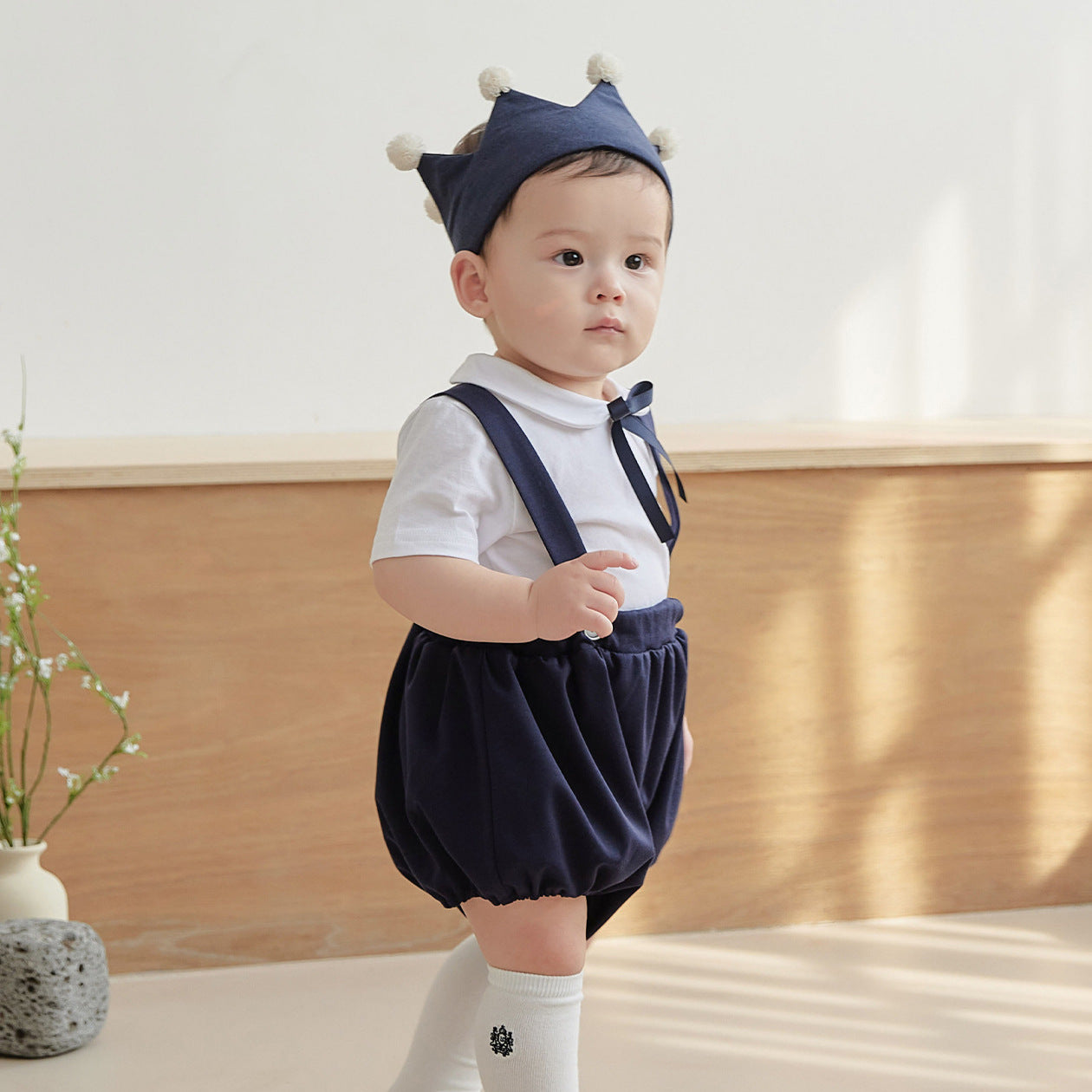 Ins Style Baby British Shorts – Classic Suspender Pants Outwear for Boys