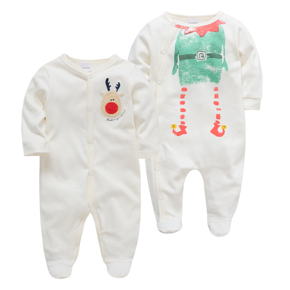 Baby Footed Romper Jumpsuit – Long Sleeve Cotton Sleep & Play Outfit