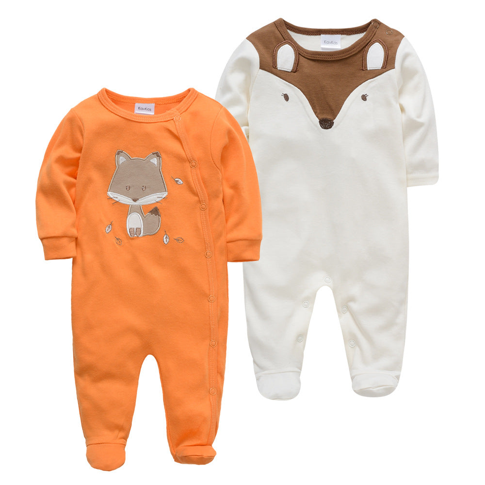 Baby Footed Romper Jumpsuit – Long Sleeve Cotton Sleep & Play Outfit