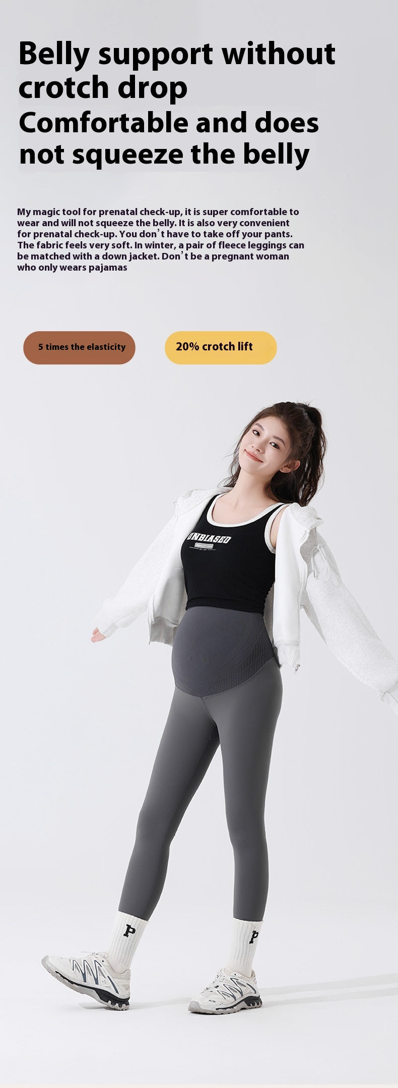 All‑Match Maternity Shark Pants – Autumn & Winter Supportive Leggings