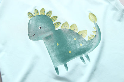 Kids UPF50 UV Swimwear Set – Dinosaur Rash Guard & Swimsuit for Boys
