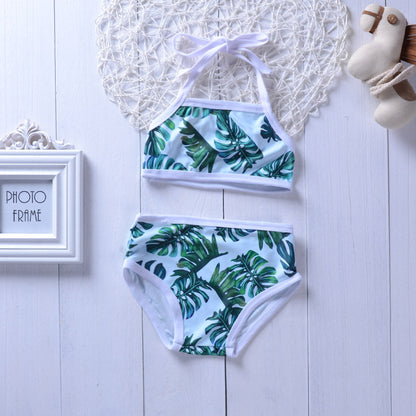 Baby Girls’ Two‑Piece Swimsuit – Summer Split Swimwear Set