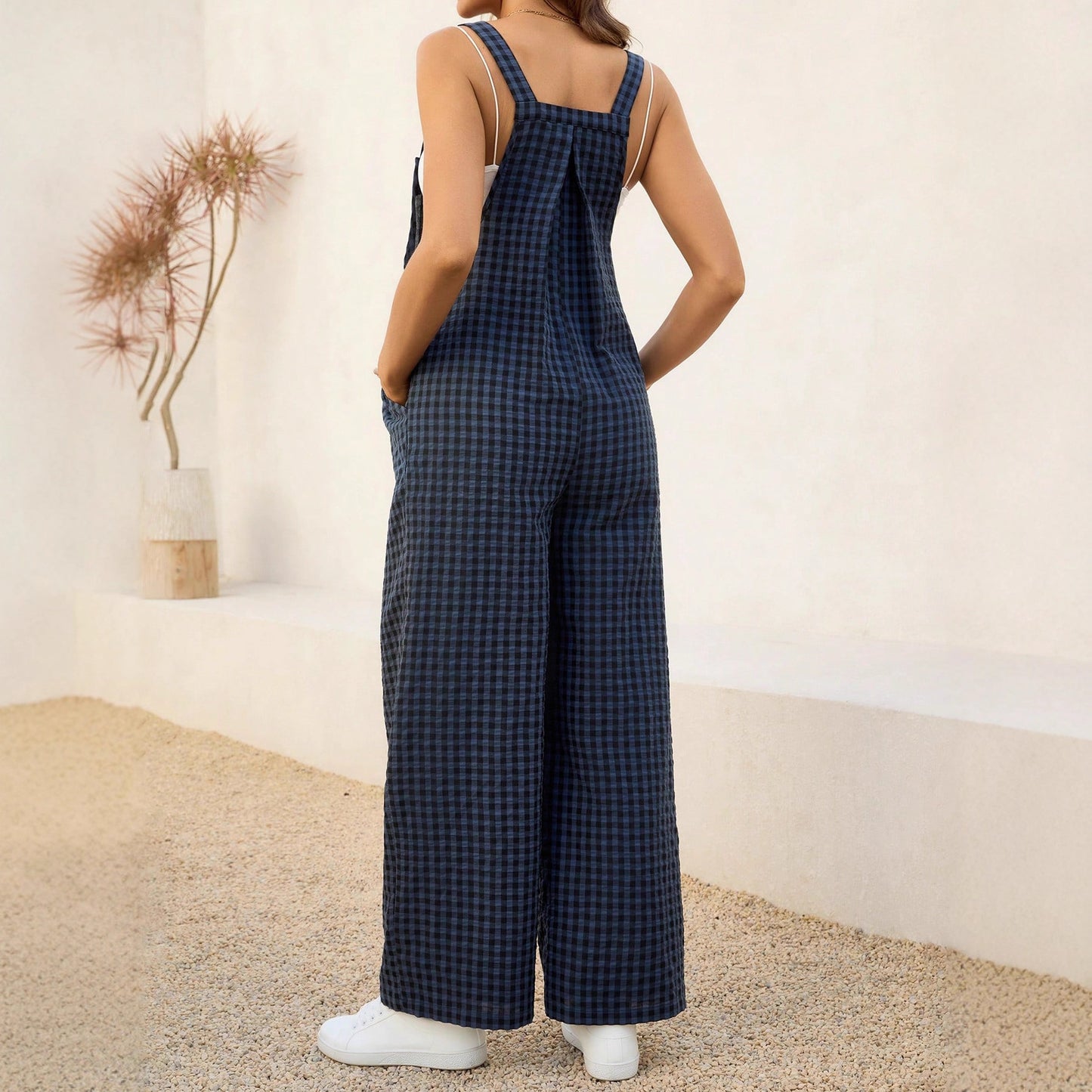 maternity clothing  casual checkered jumpsuit loose maternity overalls