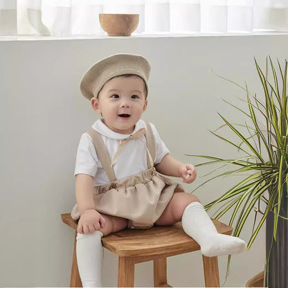 Ins Style Baby British Shorts – Classic Suspender Pants Outwear for Boys