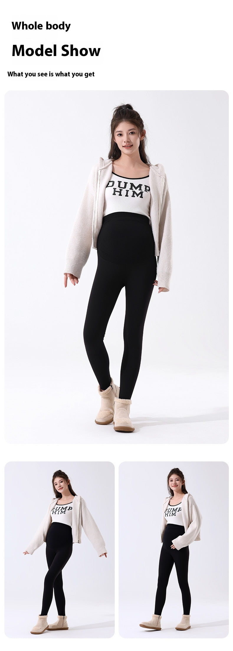 All‑Match Maternity Shark Pants – Autumn & Winter Supportive Leggings