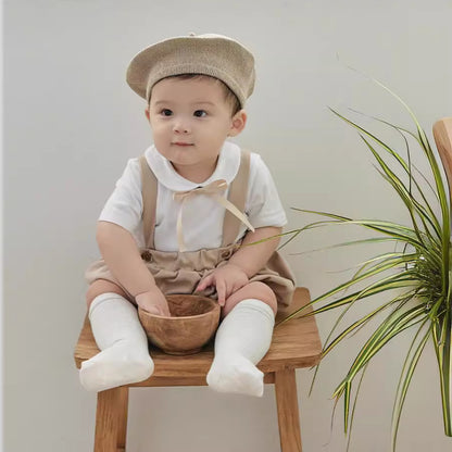 Ins Style Baby British Shorts – Classic Suspender Pants Outwear for Boys