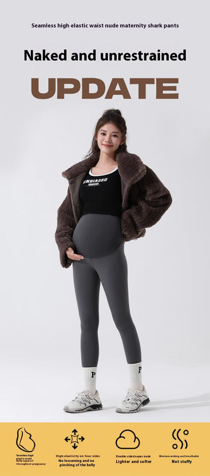 All‑Match Maternity Shark Pants – Autumn & Winter Supportive Leggings