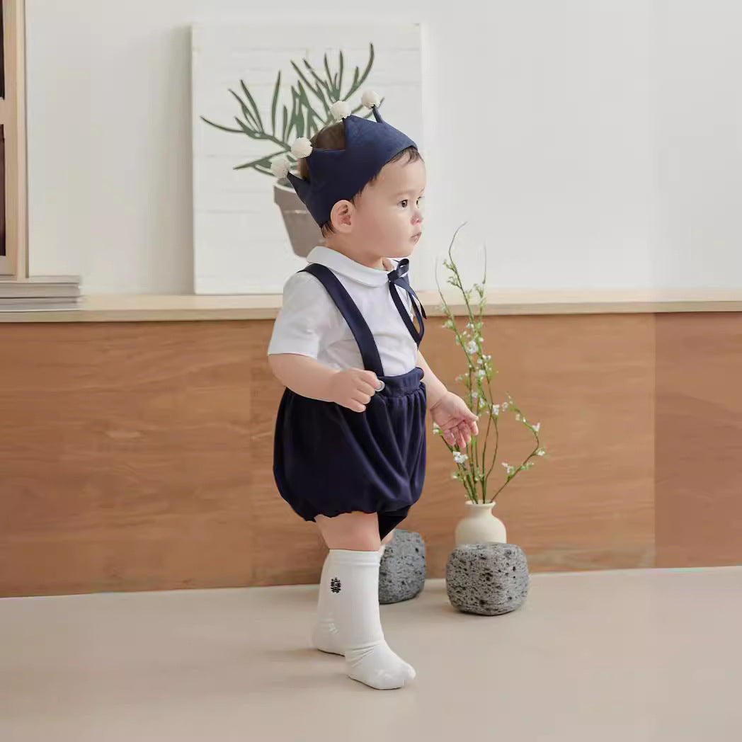 Ins Style Baby British Shorts – Classic Suspender Pants Outwear for Boys